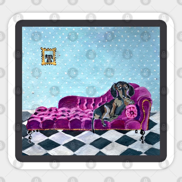 Purple Sofa Sticker by Novaart